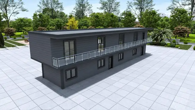 İki Katlı Modüler Yapı — Gündüz görünümleri, görünüm 1