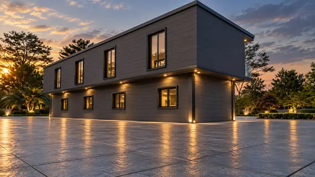 İki Katlı Modüler Yapı — Gece görünümleri, görünüm 4