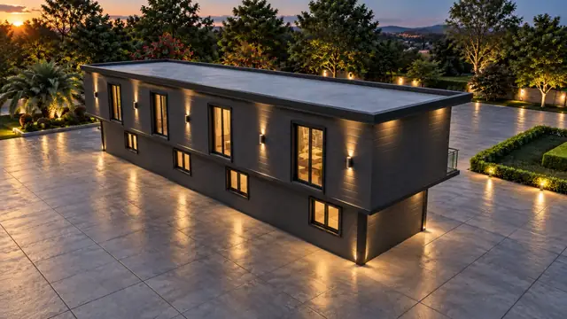 İki Katlı Modüler Yapı — Gece görünümleri, görünüm 10