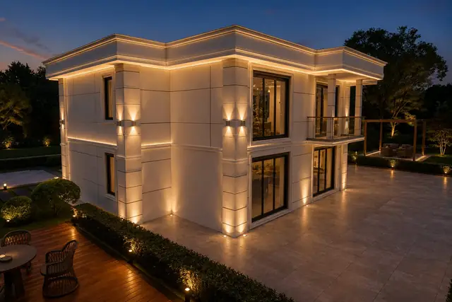 Kusan Villa — Gece görünümleri, görünüm 4