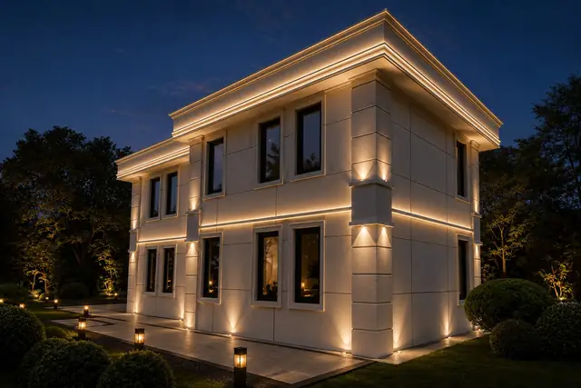 Kusan Villa — Gece görünümleri, görünüm 5