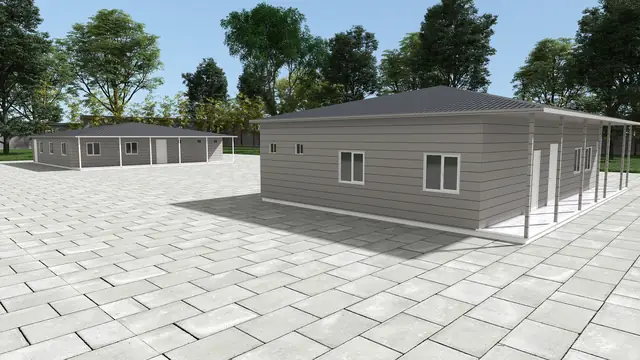 Tedavi Merkezi Tasarımı — Yapı ve yerleşim görünümleri, görünüm 1