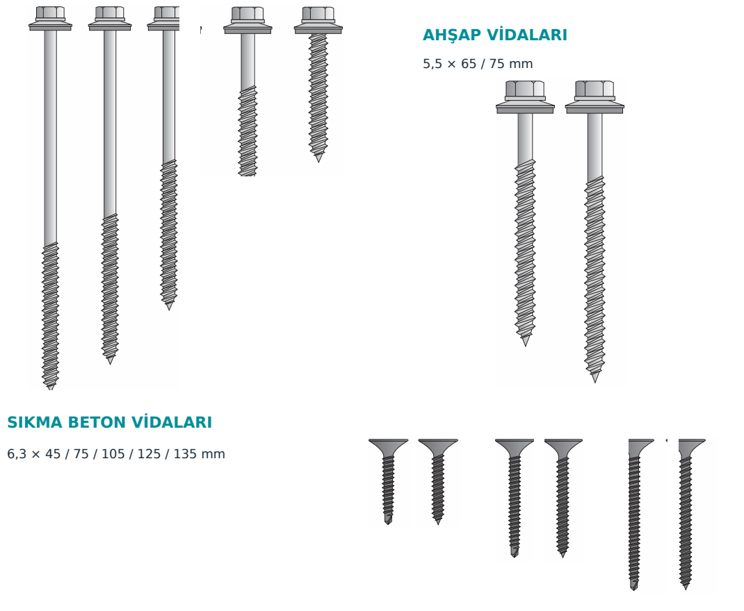 Uygulamaya Özel Vidalar katalog görseli